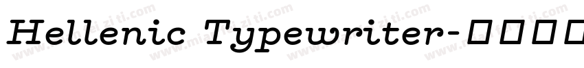 Hellenic Typewriter字体转换